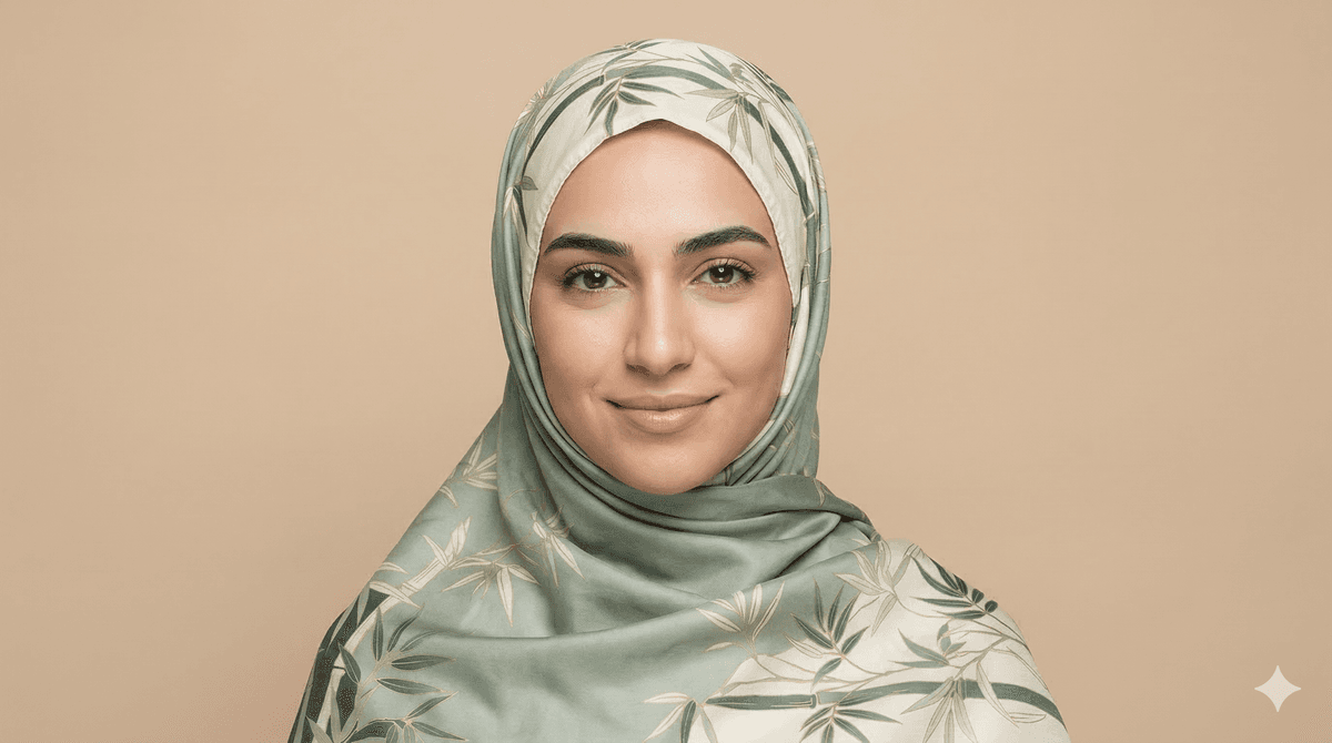 Take (Bamboo) Elegance - Graceful Japanese Motif Hijab - 2