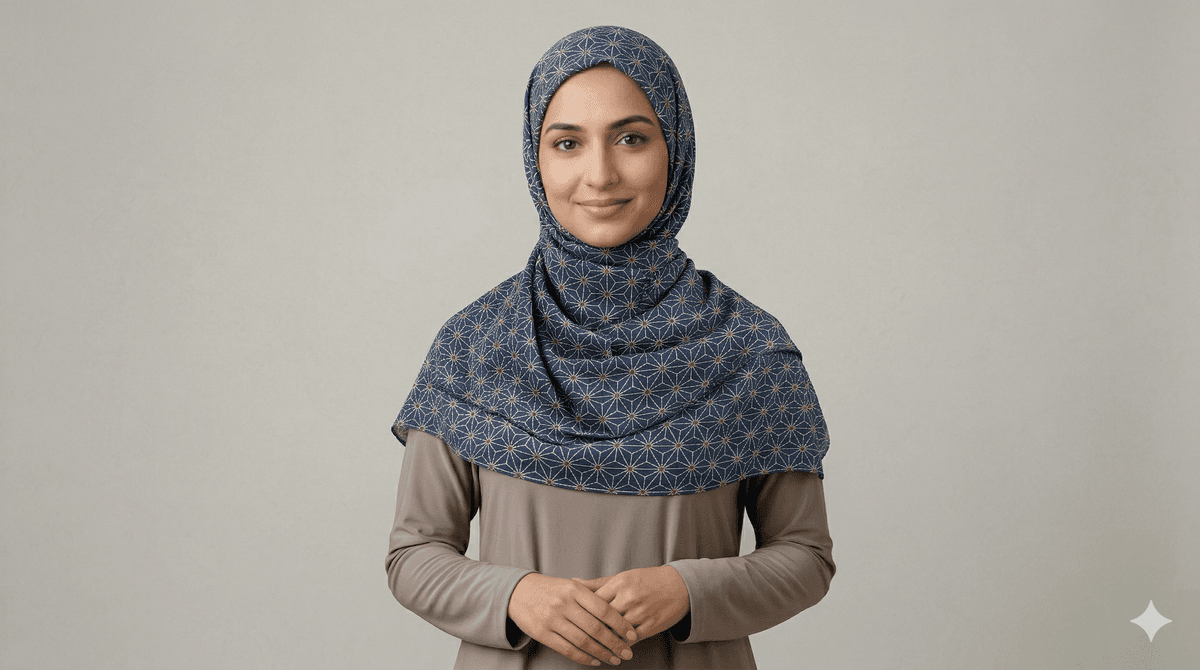 Elegant Asanoha Hijab - 2